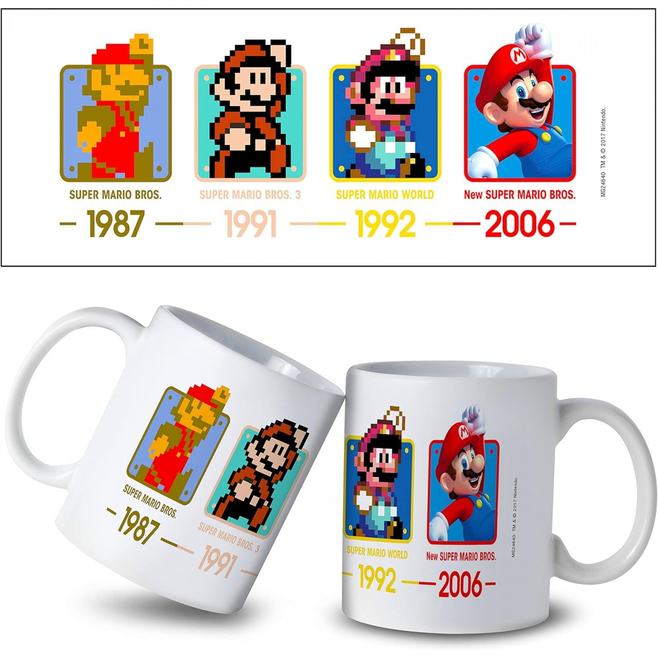 Super Mario Bros. Through The Years 11 oz. Ceramic Mug